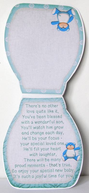 Backpack Card Insert Teddy by Margaret McCartney
