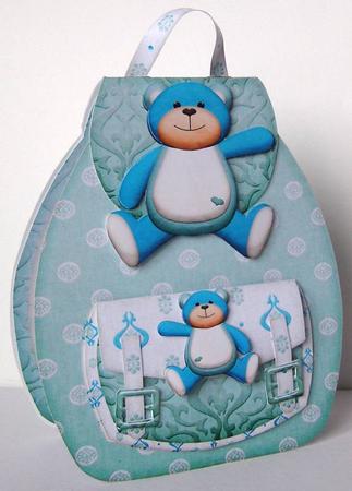 Backpack Card Teddy by Margaret McCartney