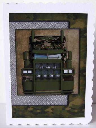 Military Camouflage Truck Quick Card by Margaret McCartney