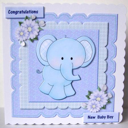 Mini Kit Scallop Topper New Baby Boy by Margaret McCartney