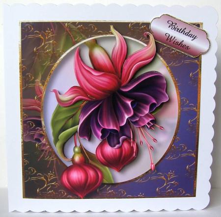Fabulous Fuschia with Decoupage by Margaret McCartney