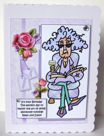 Stella Relax and Enjoy Your Birthday Quick Card by Margaret McCartney