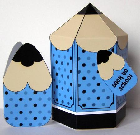 3D Pencil Shaped Treat or Favour Box Mini Kit by Margaret McCartney