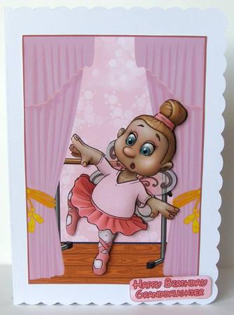 Pink Ballet Dancer Step by Step Card by Margaret McCartney