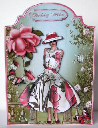 An English Rose - Shaped Card Front with Step by Step by Margaret McCartney