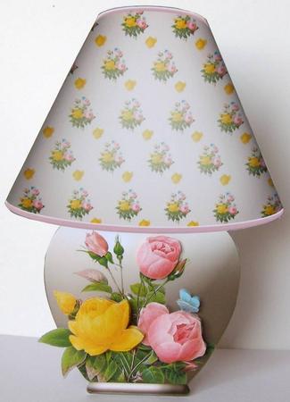 Table Lamp Card Mini Kit - Vintage Posy by Margaret McCartney