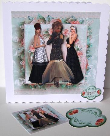 Here Come the Girls! Black & White Night 8x8 Mini Kit by Margaret McCartney