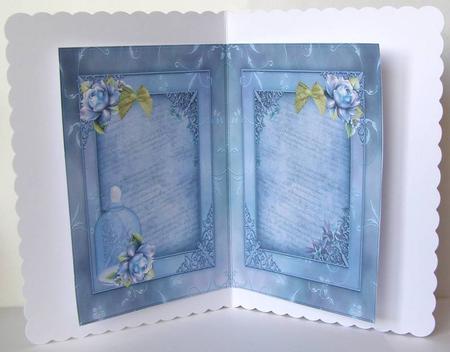 Insert Vintage Jar & Bleu Roses by Margaret McCartney