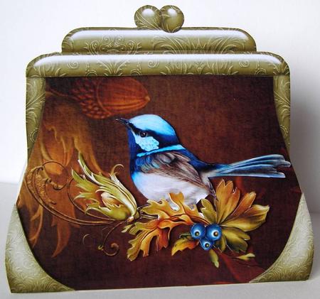 Handbag Shape Card Autum by Margaret McCartney