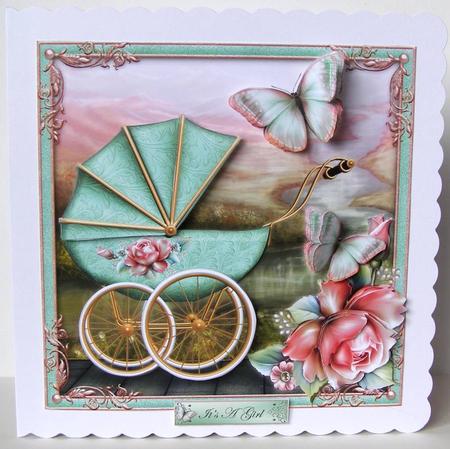 Floral Pram 8x8 Mini Kit by Margaret McCartney