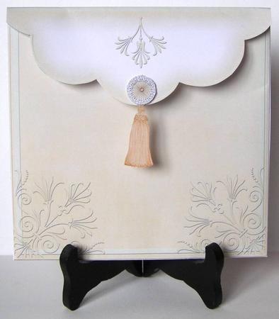 Cream Tent Lace 7x7inch Easy Assemble Envelope Mini Kit by Margaret McCartney