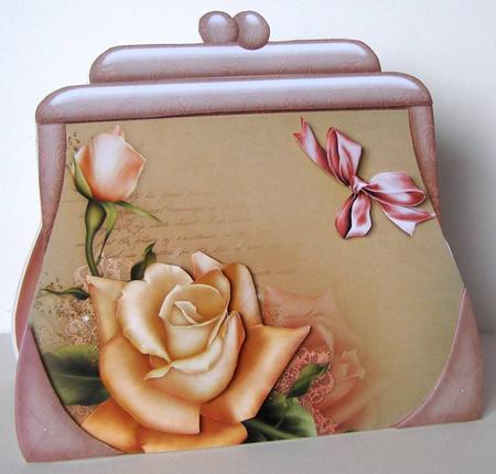 Handbag Shape Card Yellow by Margaret McCartney