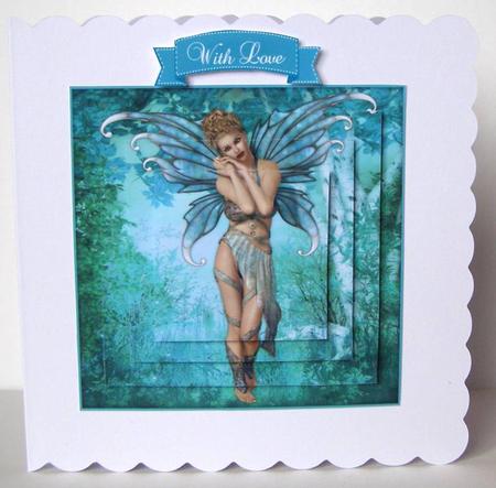 Ethereal Fairy ' Dusk ' Pyramid Decoupage by Margaret McCartney