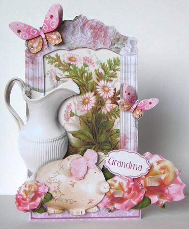 Flowers & Things Shaped Card Kit - Vintage Butterflies by Margaret McCartney