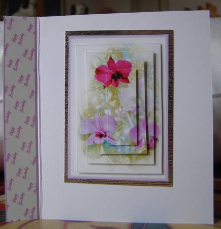 Orchid with Ribbon Pyramid by Margaret McCartney