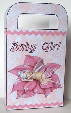 Pink Bag with Handles for New Baby Girl by Margaret McCartney