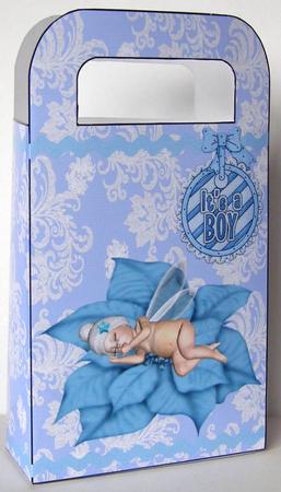 Blue Bag with Handles for New Baby Boy by Margaret McCartney