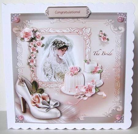 The Bride 8x8 Card Front by Margaret McCartney