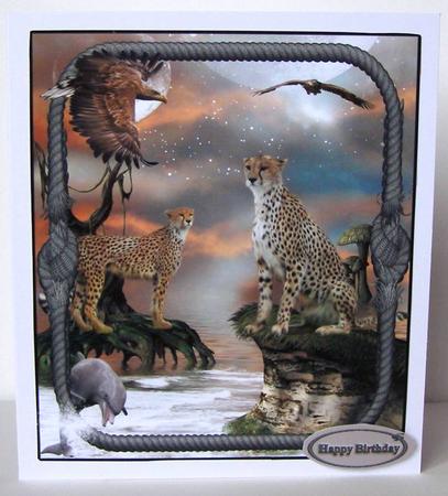 Jungle Fantasy Topper Insert and Tags by Margaret McCartney