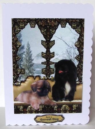 On My Window Seat - Two Pekinese by Margaret McCartney