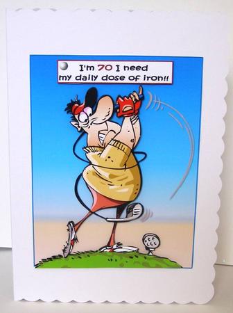 Gordon the Golfer 40th, 50th, 60th, or 70th by Margaret McCartney