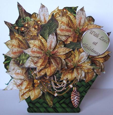 Golden Christmas Basket Card Mini Kit by Margaret McCartney