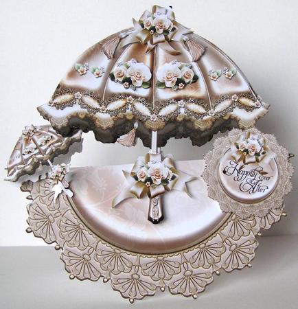 Beautiful Cream Umbrella by Margaret McCartney