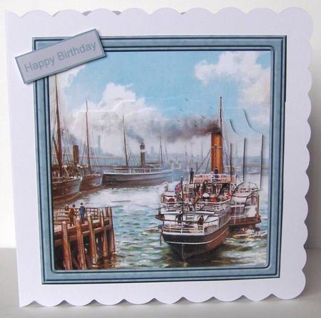 Belfast Harbour Card with Shaped Stackers by Margaret McCartney