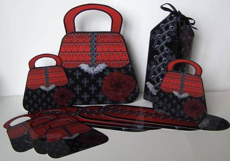 Gothica, Gothic Handbag Card Kit with Box by Margaret McCartney