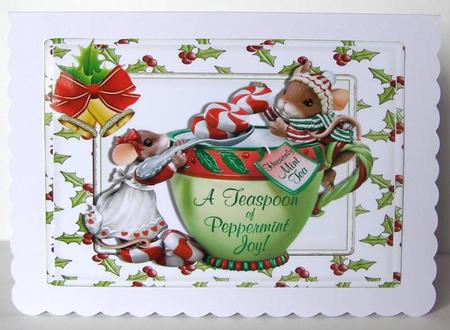 A Teaspoon of Peppermint Joy, Cute Mice A4 by Margaret McCartney