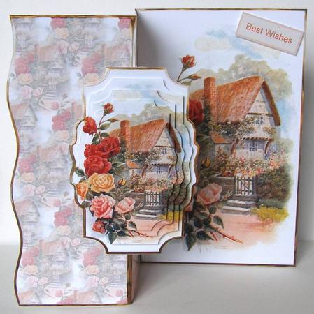 Rose Cottage Fold Back Card Mini Kit by Margaret McCartney