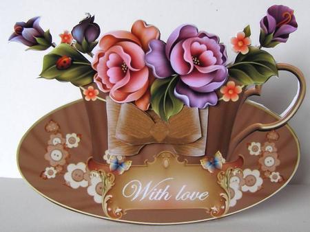 Brown Cup of Love Mini Kit by Margaret McCartney