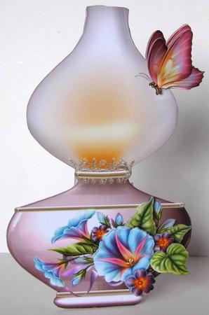 Oil Lamp Card Mini Kit - Morning Glory by Margaret McCartney