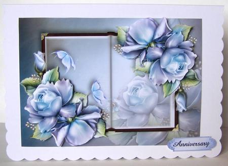 Open Book Pretty Porcelain Roses by Margaret McCartney