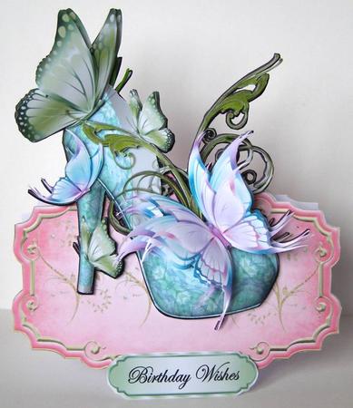Over the Fold Butterfly Shoe Card Mini Kit by Margaret McCartney