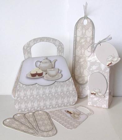 Tea Time Birthday Handbag Card Kit by Margaret McCartney