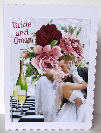 To Have and to Hold with Champagne & Roses A4 by Margaret McCartney