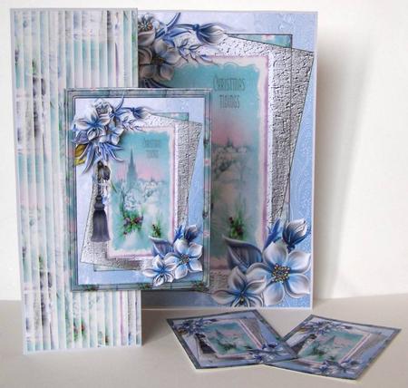 Vintage Christmas Cheer Fold Back Card by Margaret McCartney