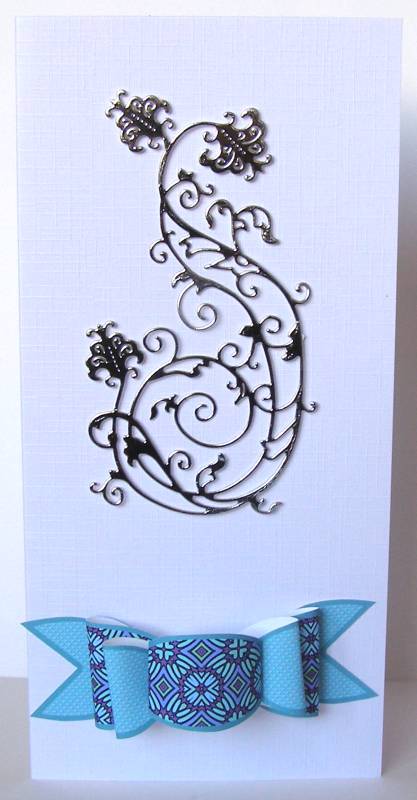 4 Triple Bows Mini Kit - Blue and Purple Floral by Margaret McCartney
