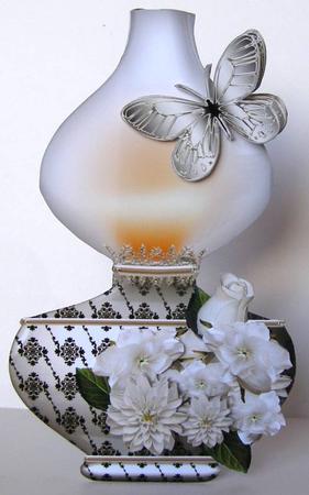 Oil Lamp Card Mini Kit - White Cluster by Margaret McCartney