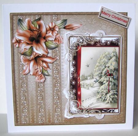 Birds Home for the Winter Card with Decoupage by Margaret McCartney