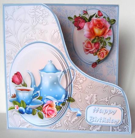 Afternoon Tea Double Pyramid Card Mini Kit by Margaret McCartney