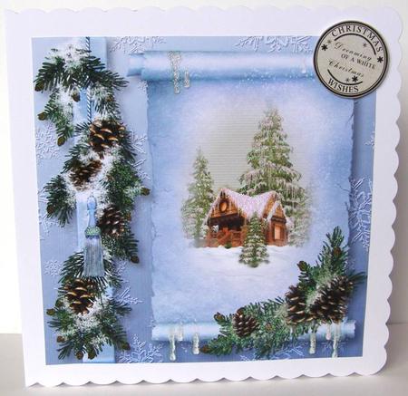 Christmas Cottage Scroll by Margaret McCartney