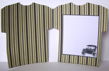 Insert T Shirt Male Card Vintage Car by Margaret McCartney