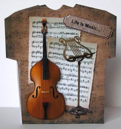 T Shirt Male Card Vintage Music by Margaret McCartney