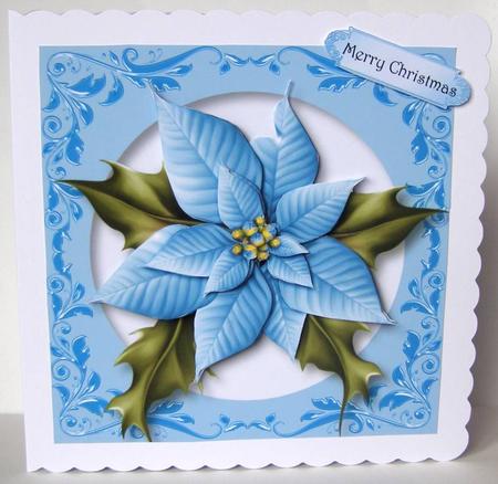 Ice Blue Poinsettia Mini Kit by Margaret McCartney