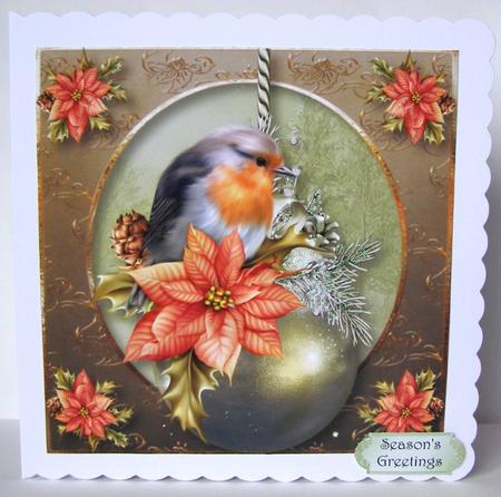 Gorgeous Robin Christmas Bauble by Margaret McCartney