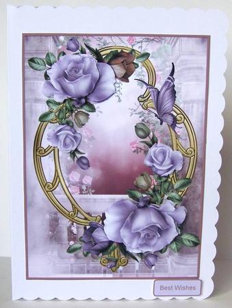 Fantasy Garden Card with Decoupage by Margaret McCartney