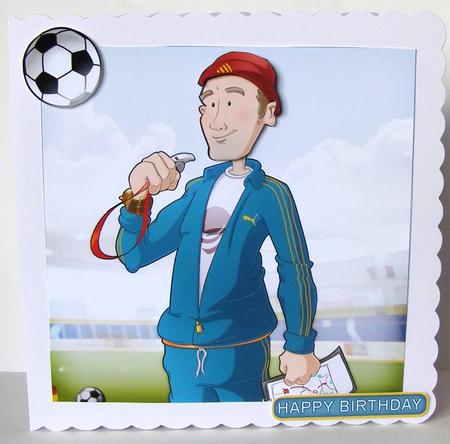 Sports Football Coach 8x8 Quick Card by Margaret McCartney