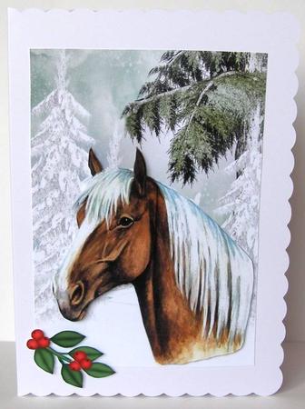 Beautiful Palamino Horse in the Snow by Margaret McCartney
